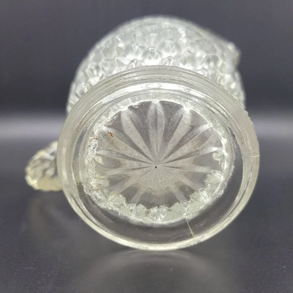 Wexford Glass Creamer‎ Pitcher 4 Inch Tall Textured Handle Vintage Replacement